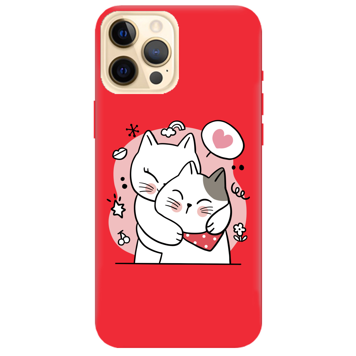 Чехол для Apple iPhone 12 Pro ярко-красный матовый soft touch Embrace - фото 1