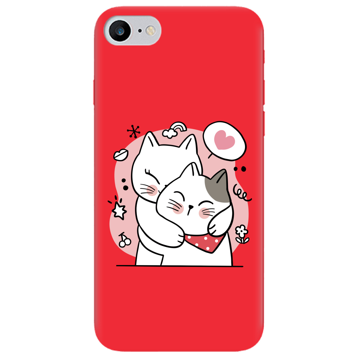 Чехол для Apple iPhone SE 2020 ярко-красный матовый soft touch Embrace - фото 1