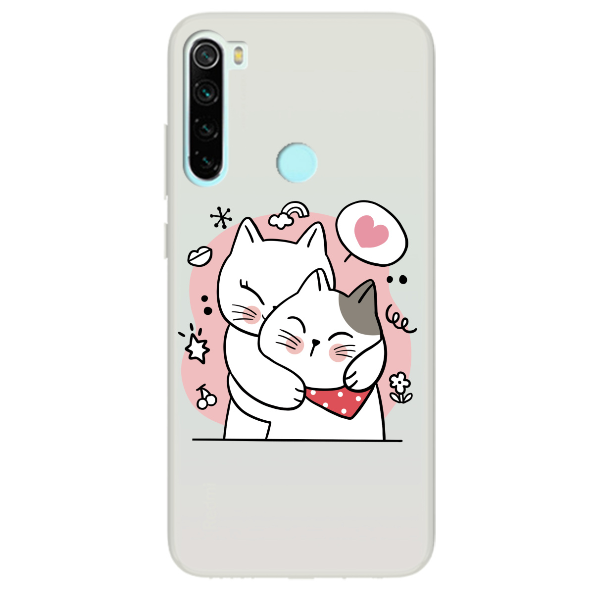 Чехол для Xiaomi Redmi Note 8 полупрозрачный матовый soft touch Embrace - фото 1
