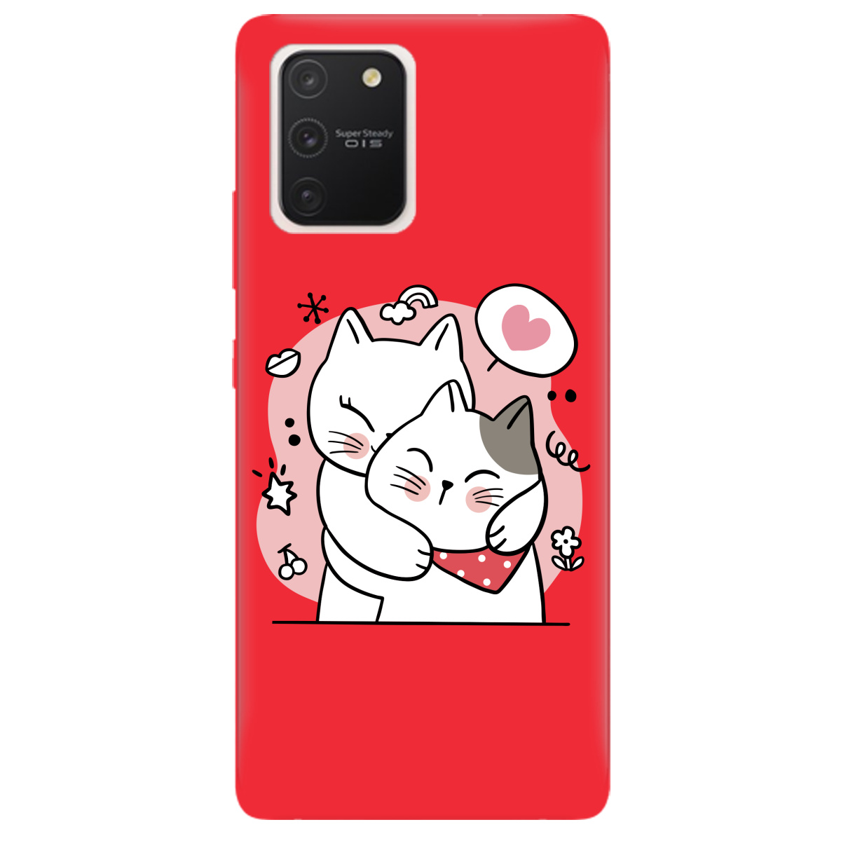 Чохол для Samsung Galaxy S10 Lite яскраво-червоний матовий soft touch Embrace - фото 1