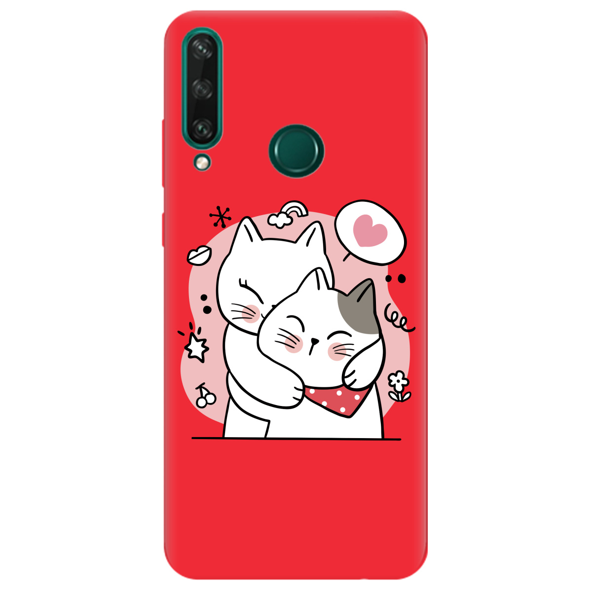 Чохол для Huawei Y6p яскраво-червоний матовий soft touch Embrace - фото 1