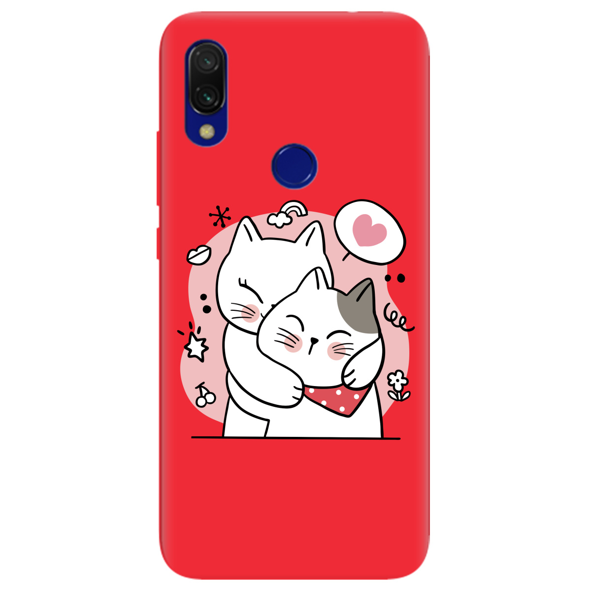 Чохол для Xiaomi Redmi Note 7/7Pro яскраво-червоний матовий soft touch Embrace - фото 1