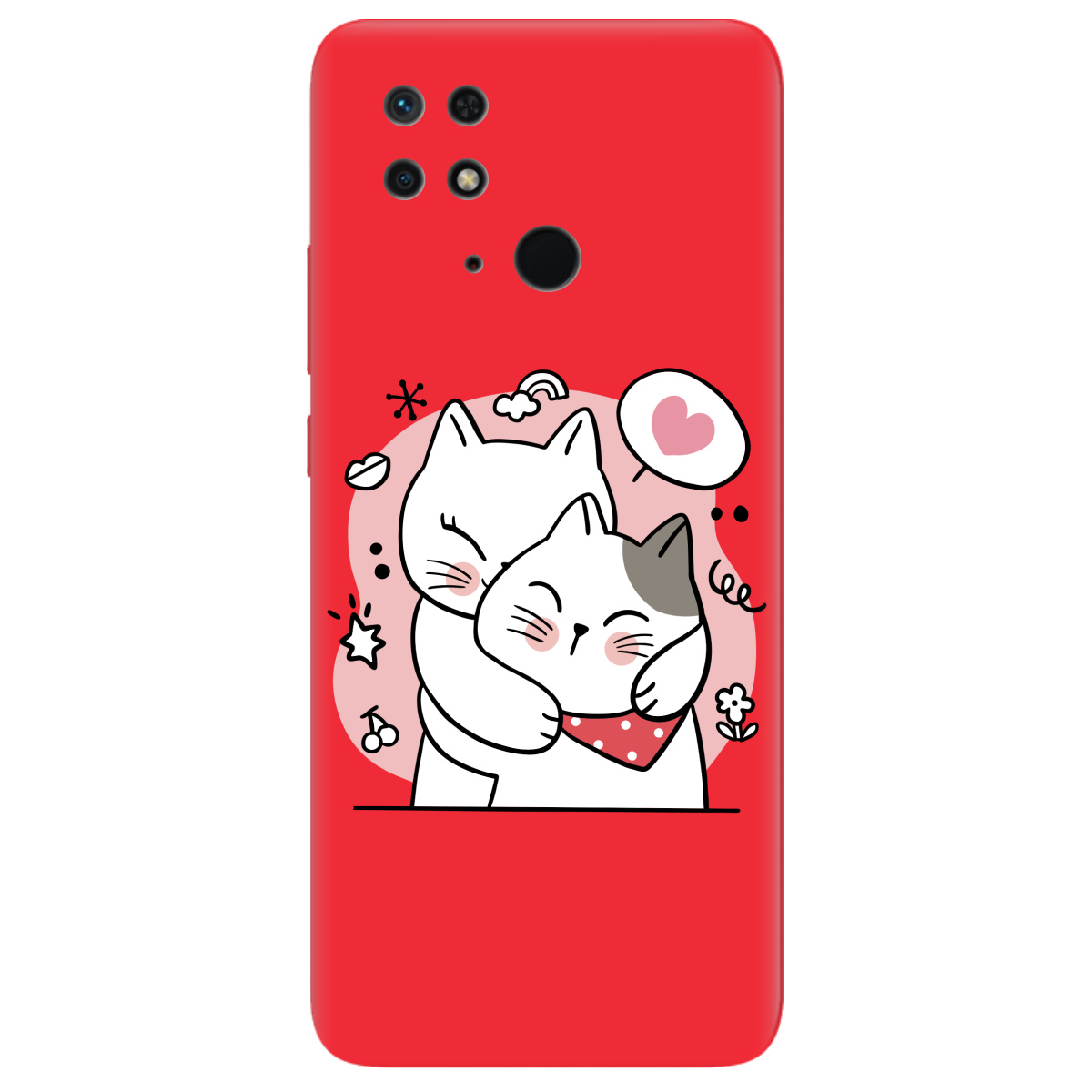 Чохол для Xiaomi Redmi 10C яскраво-червоний матовий soft touch Embrace - фото 1