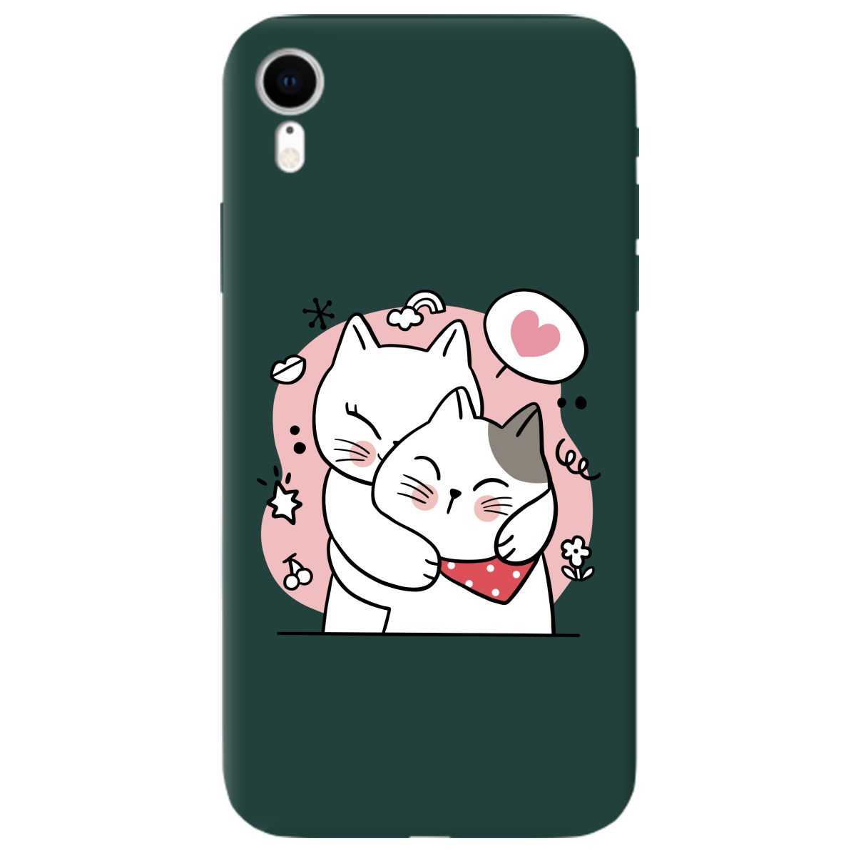 Чехол для Apple iPhone XR темно-зеленый матовый soft touch Embrace - фото 1