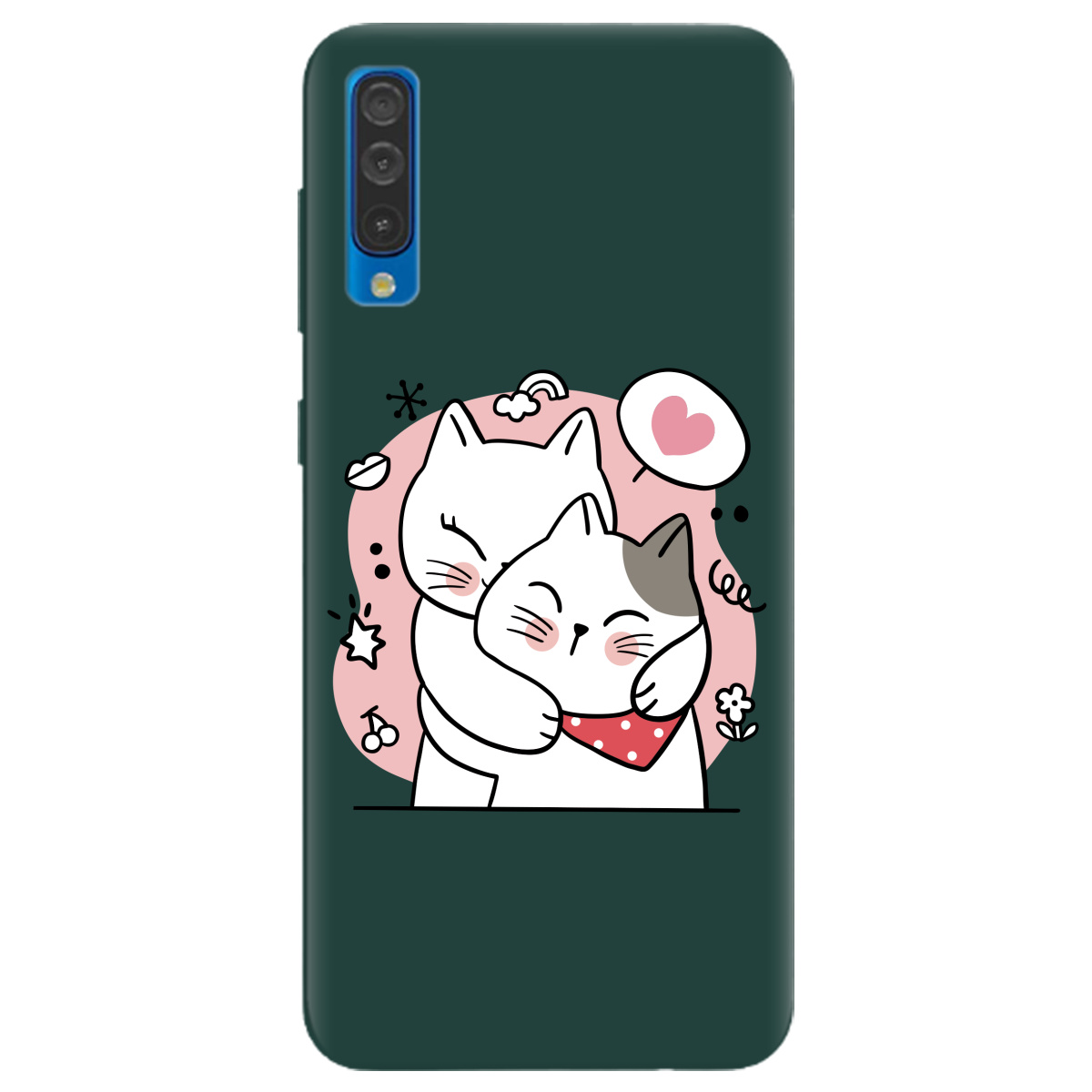 Чехол для Samsung Galaxy A50 темно-зеленый матовый soft touch Embrace - фото 1