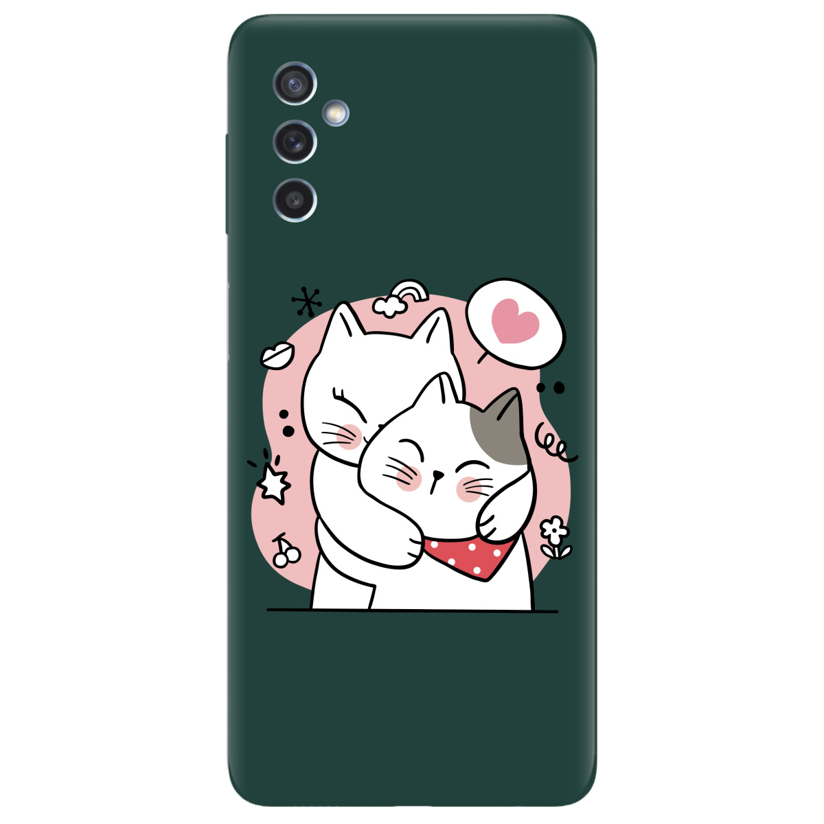 Чехол для Samsung Galaxy M52 темно-зеленый матовый soft touch Embrace - фото 1