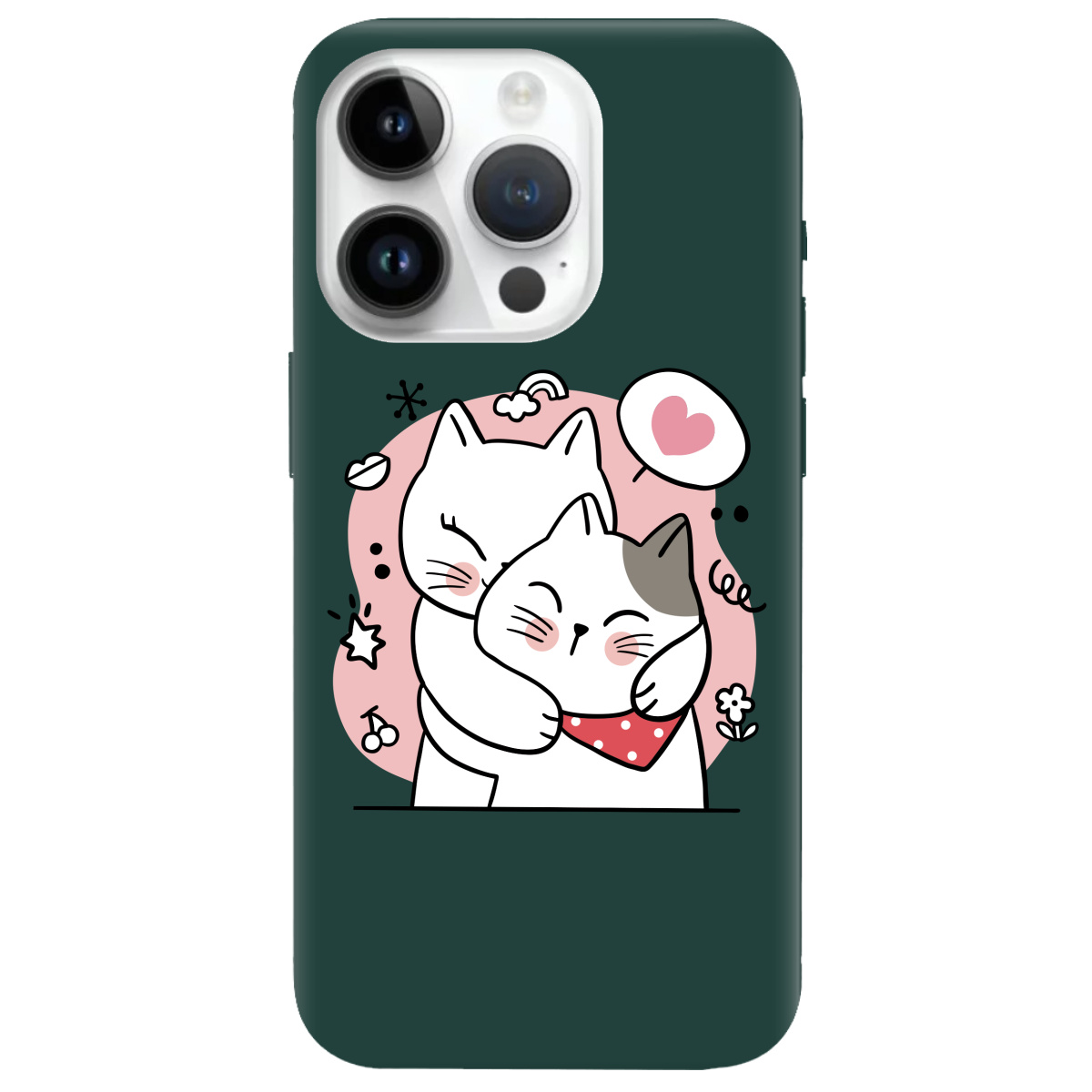 Чехол для Apple iPhone 14 Pro темно-зеленый матовый soft touch Embrace - фото 1