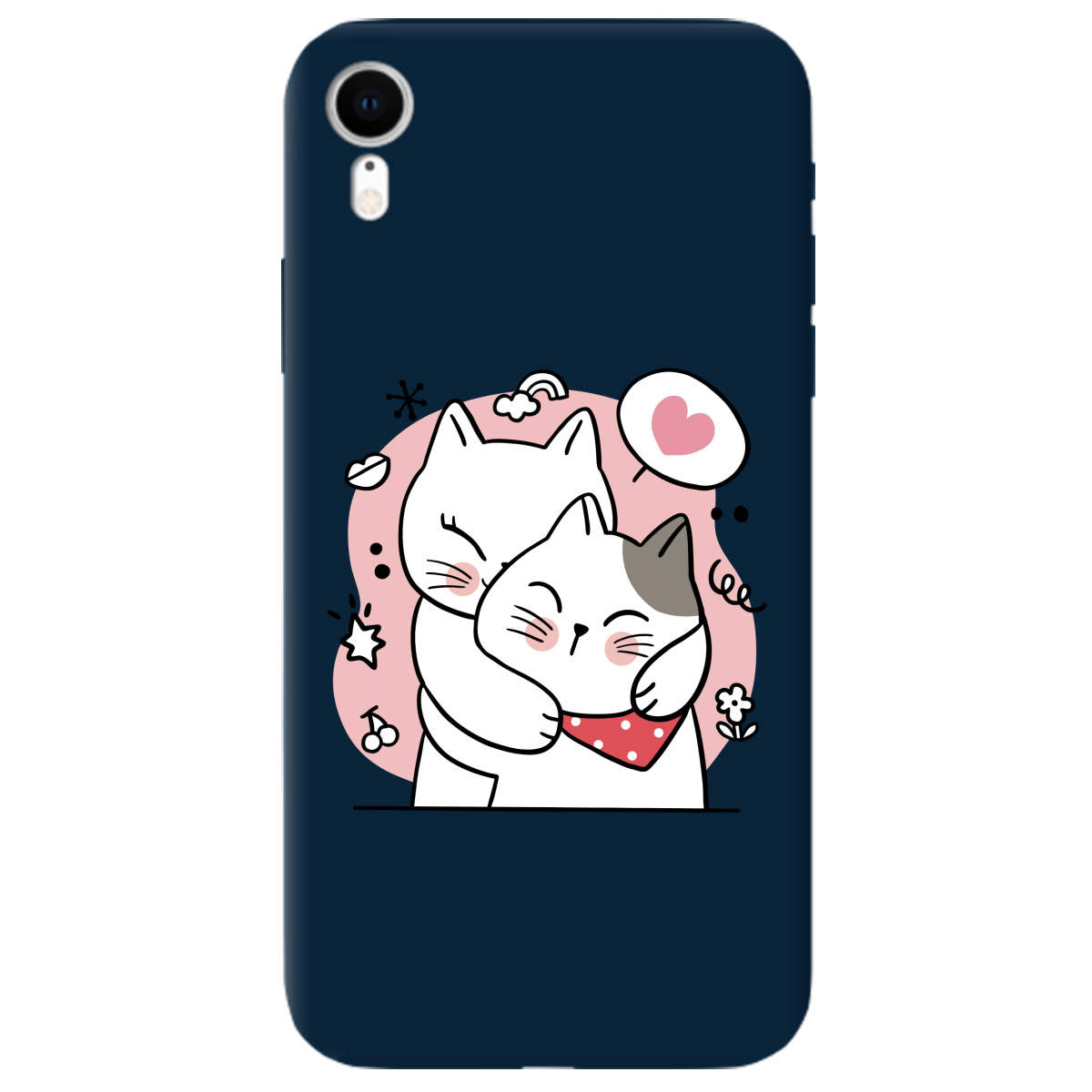 Чехол для Apple iPhone XR темно-синий матовый soft touch Embrace - фото 1