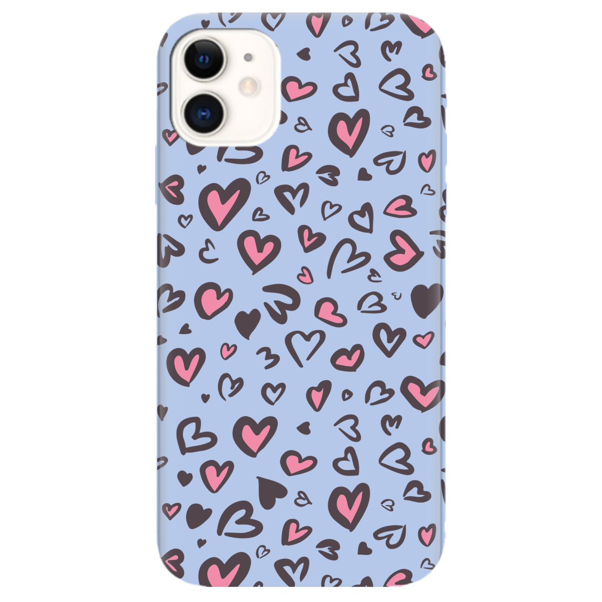 Чохол для Apple iPhone 11 ніжно-блакитний матовий soft touch Leopard in love - фото 1