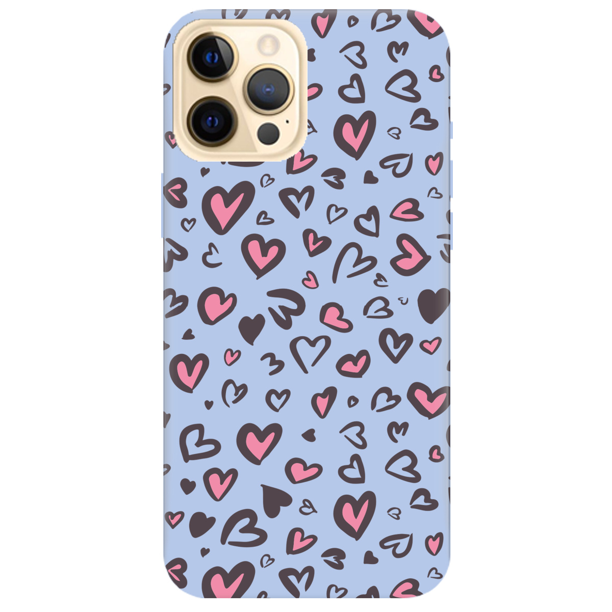 Чехол для Apple iPhone 12 Pro Max нежно-голубой матовый soft touch Leopard in love - фото 1