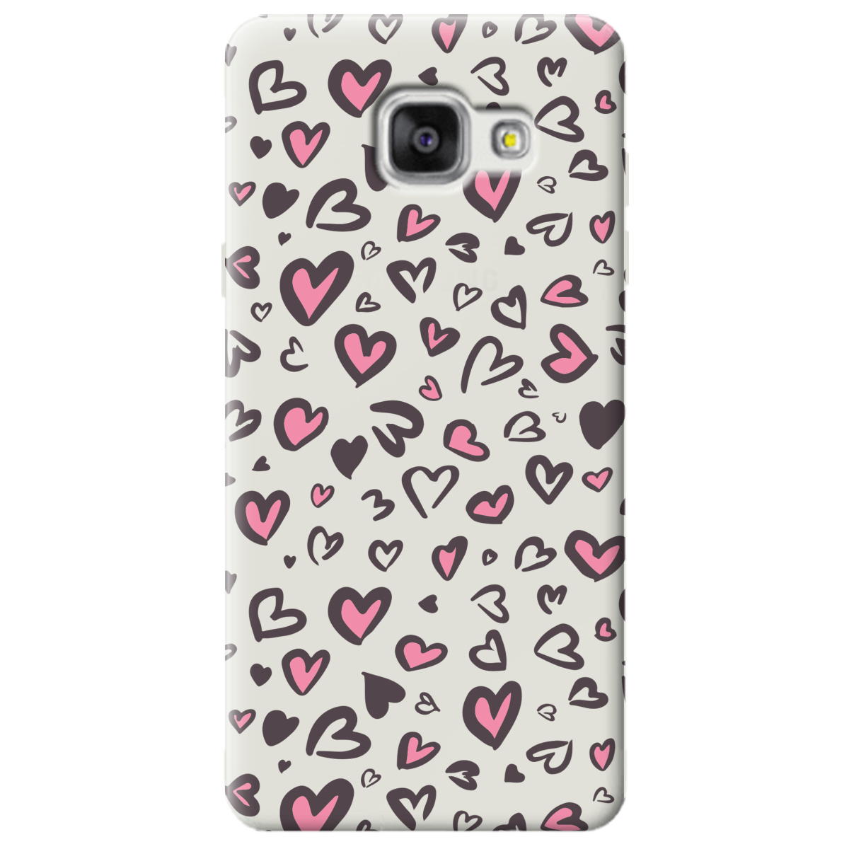 Чехол для Samsung Galaxy A5 2016 полупрозрачный матовый soft touch Leopard in love - фото 1