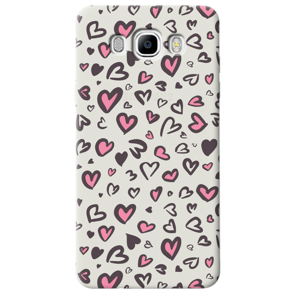 Чохол для Samsung Galaxy J7 2016 напівпрозорий матовий soft touch Leopard in love - фото 1