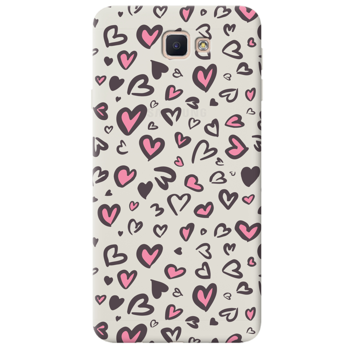 Чохол для Samsung Galaxy J7 Prime напівпрозорий матовий soft touch Leopard in love - фото 1