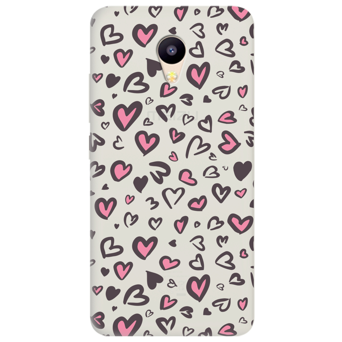 Чохол для Meizu M5C напівпрозорий матовий soft touch Leopard in love - фото 1