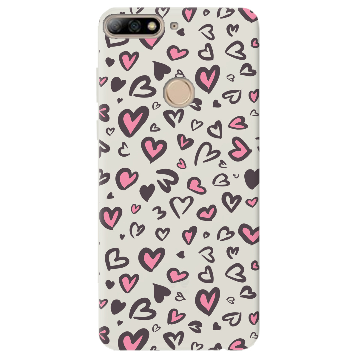 Чехол для Huawei Y7 Prime 2018 полупрозрачный матовый soft touch Leopard in love - фото 1