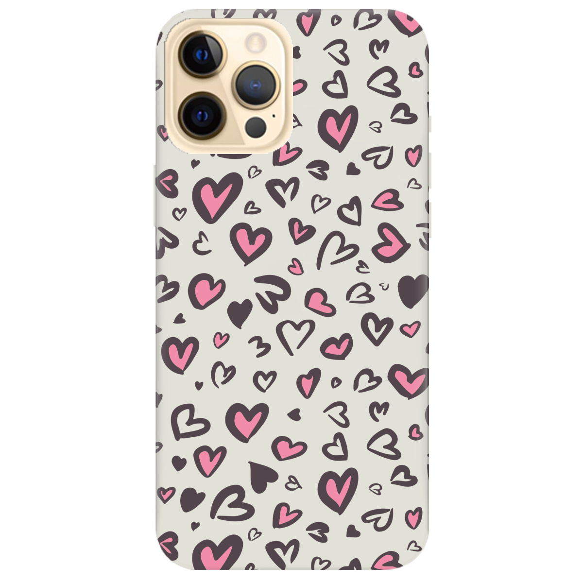 Чохол для Apple iPhone 12 Pro напівпрозорий матовий soft touch Leopard in love - фото 1