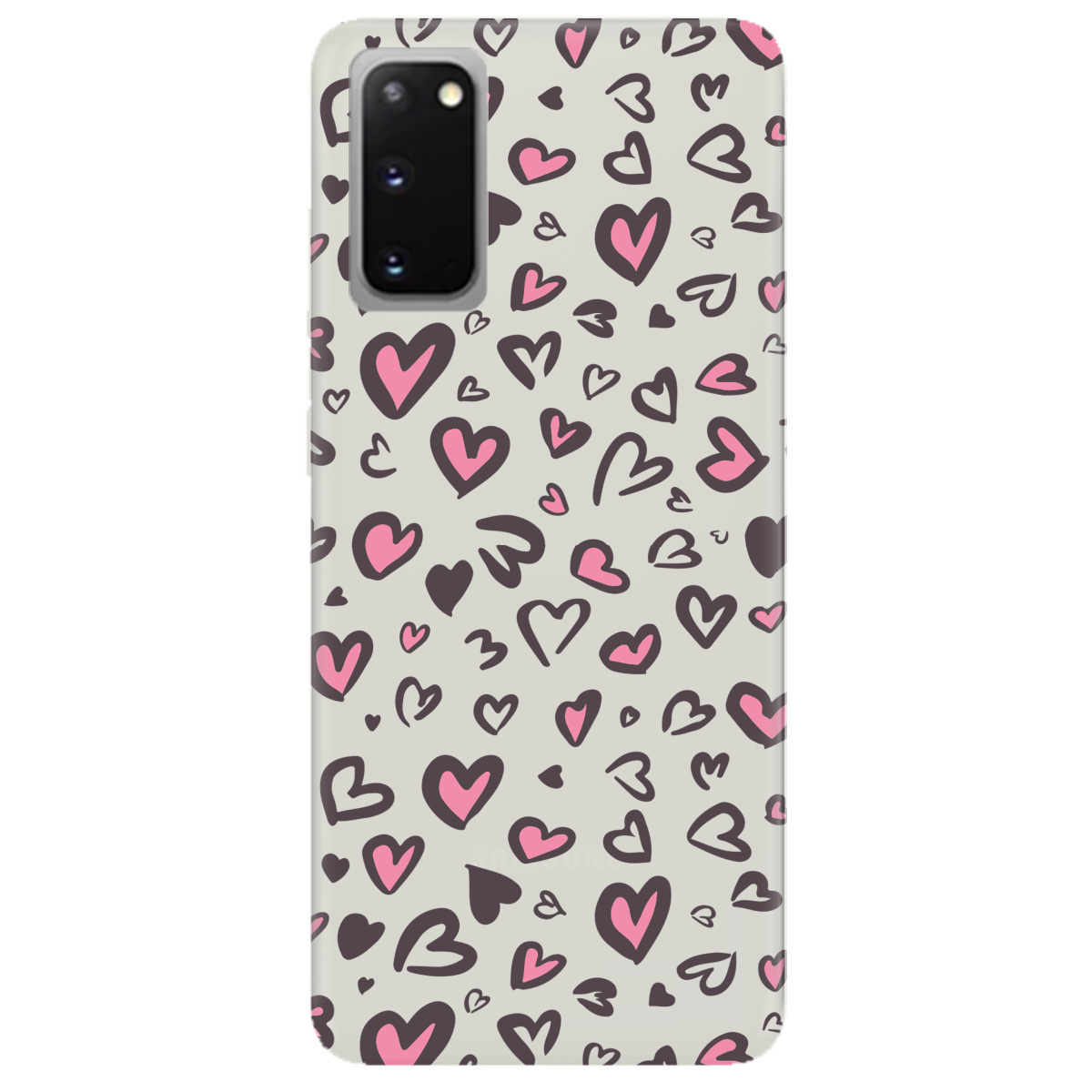 Чехол для Samsung Galaxy S20 полупрозрачный матовый soft touch Leopard in love - фото 1