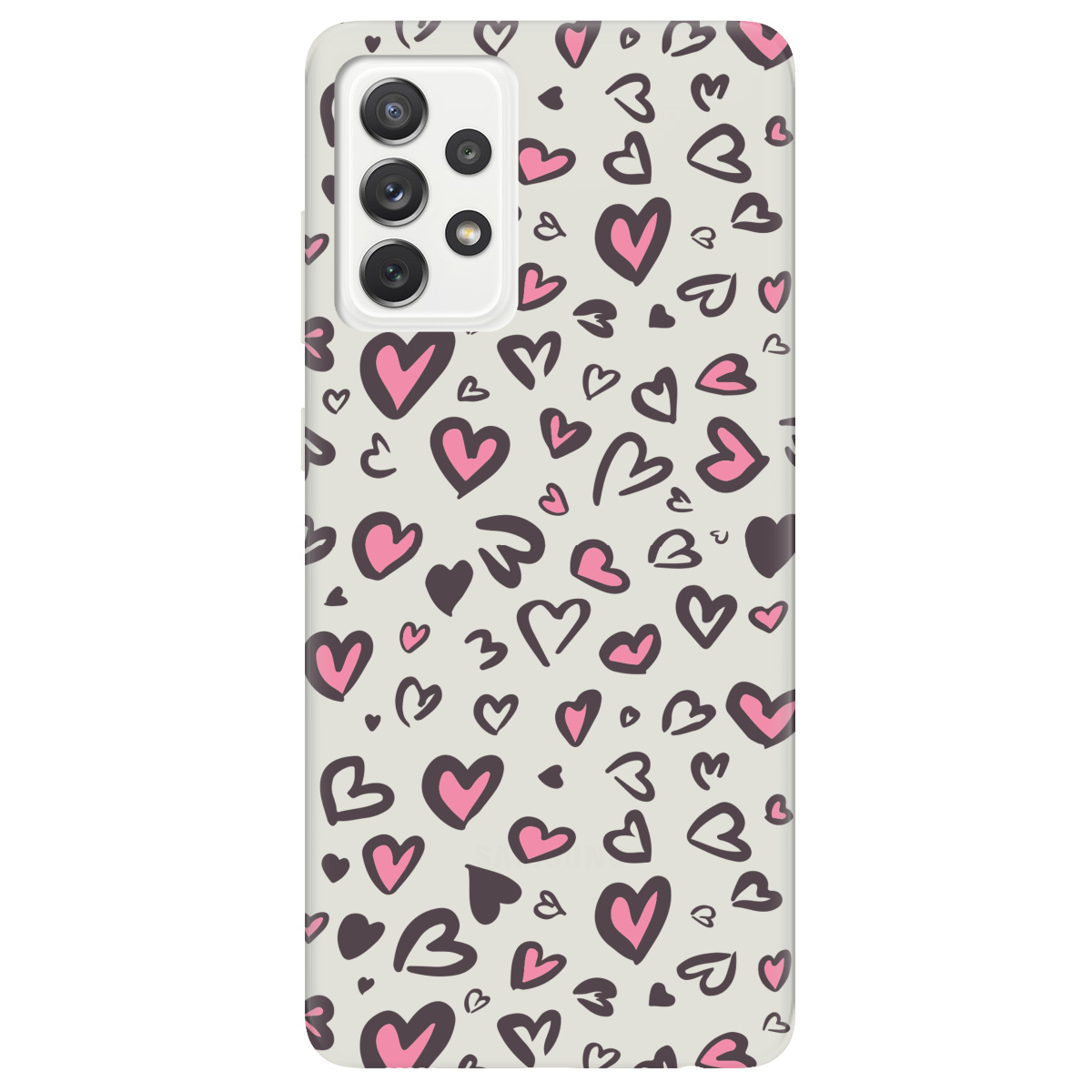 Чехол для Samsung Galaxy A72 полупрозрачный матовый soft touch Leopard in love - фото 1