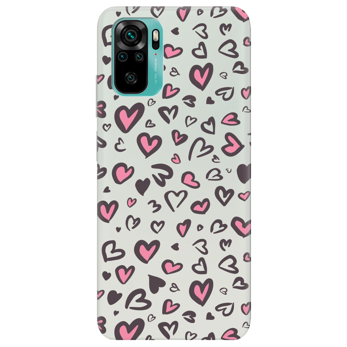 Чехол для Xiaomi Redmi Note 10 4G полупрозрачный матовый soft touch Leopard in love - фото 1