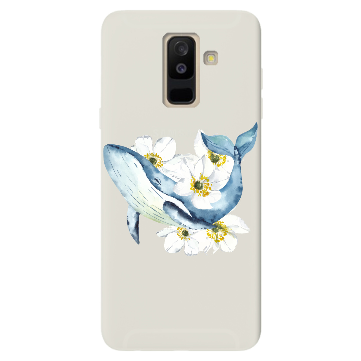 Чехол для Samsung Galaxy A6 Plus 2018 полупрозрачный матовый soft touch Кит - фото 1