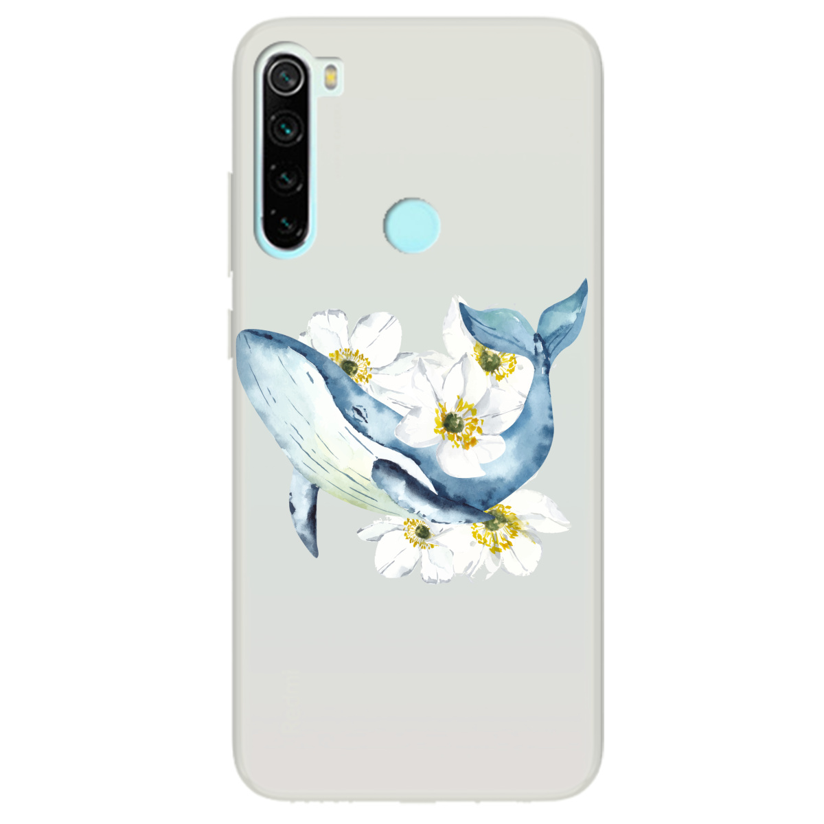 Чехол для Xiaomi Redmi Note 8 полупрозрачный матовый soft touch Кит - фото 1