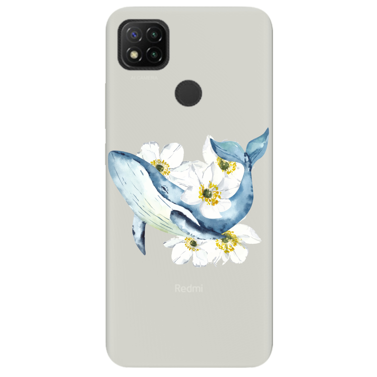 Чехол для Xiaomi Redmi 9C полупрозрачный матовый soft touch Кит - фото 1