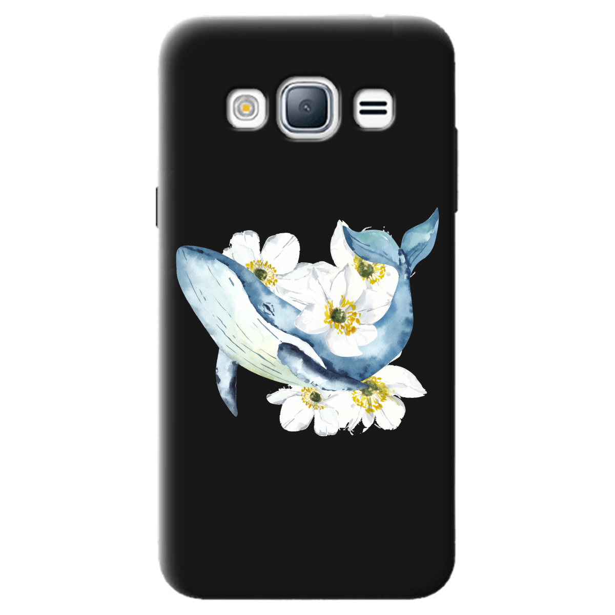 Чехол для Samsung Galaxy J3 2016 черный матовый soft touch Кит - фото 1