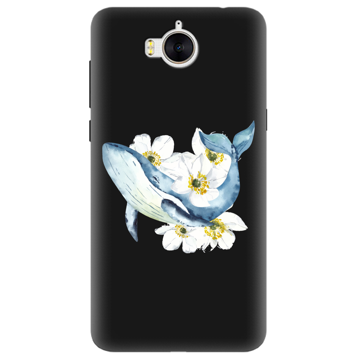 Чехол для Huawei Y5 2017 черный матовый soft touch Кит - фото 1