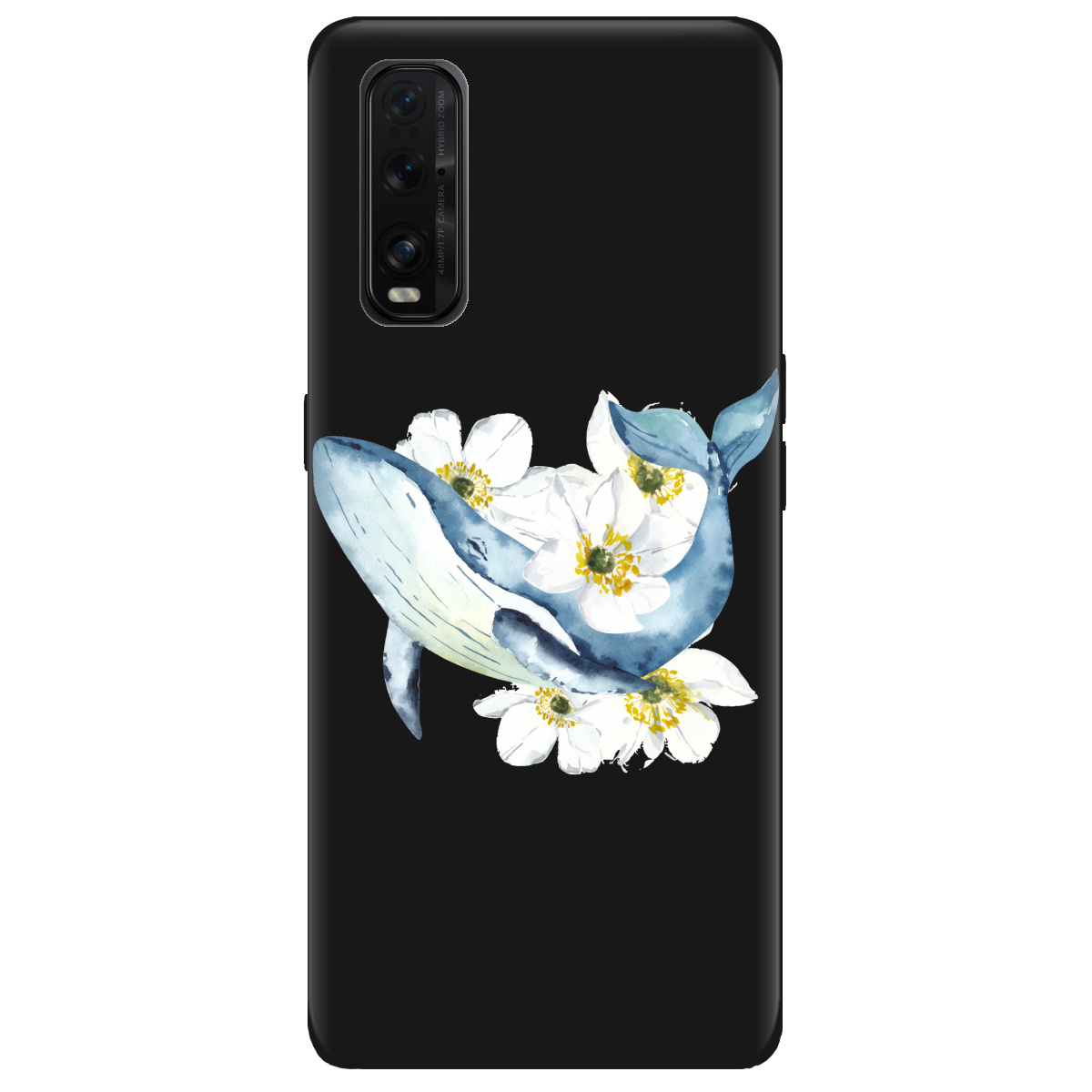 Чехол для Oppo Find X2 черный матовый soft touch Кит - фото 1