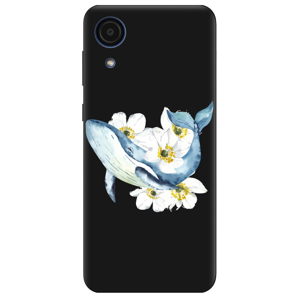 Чехол для Samsung Galaxy А03 Core черный матовый soft touch Кит - фото 1