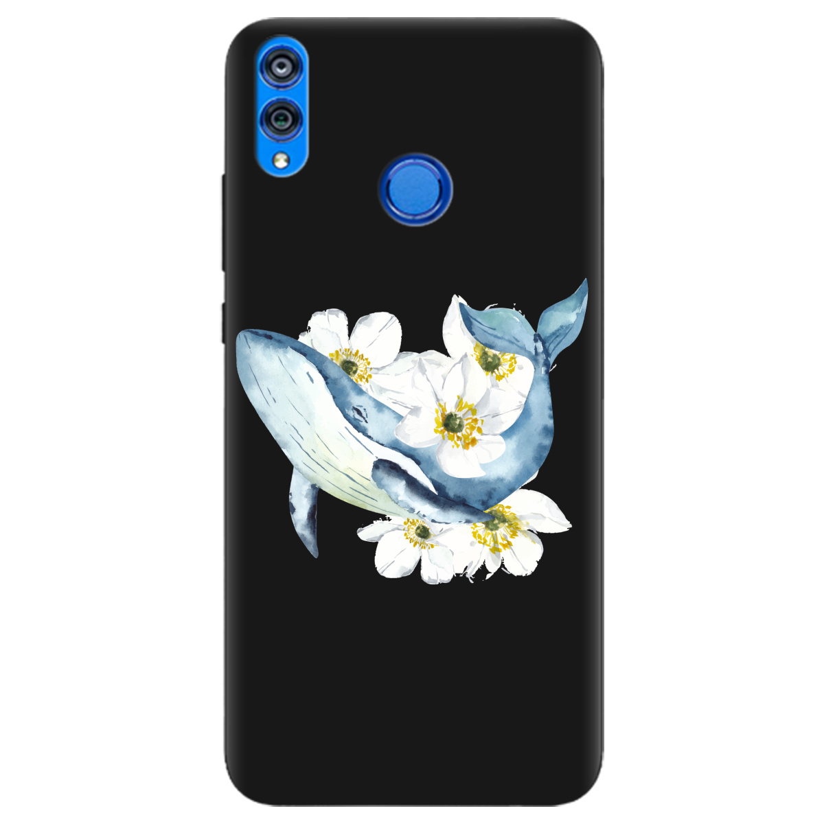 Чехол для Huawei Honor 8x черный матовый soft touch Кит - фото 1