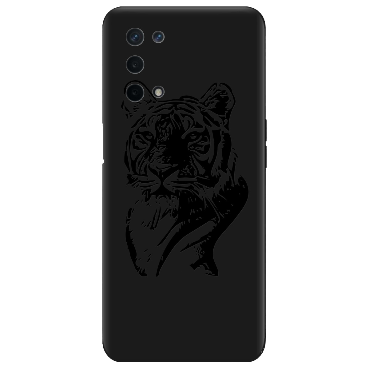 Чехол для Oppo Oppo A93 5G черный матовый soft touch Tiger - фото 1