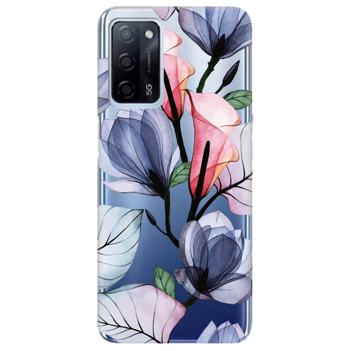 Чехол для Oppo A55 5G Tropical flowers - фото 1