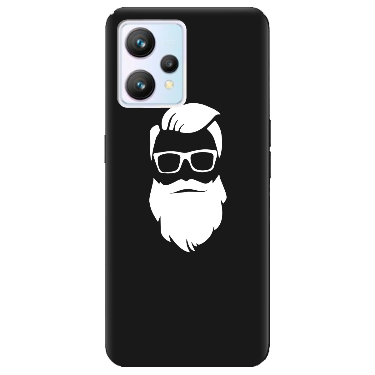Чехол для Realme 9 черный матовый soft touch Beard - фото 1