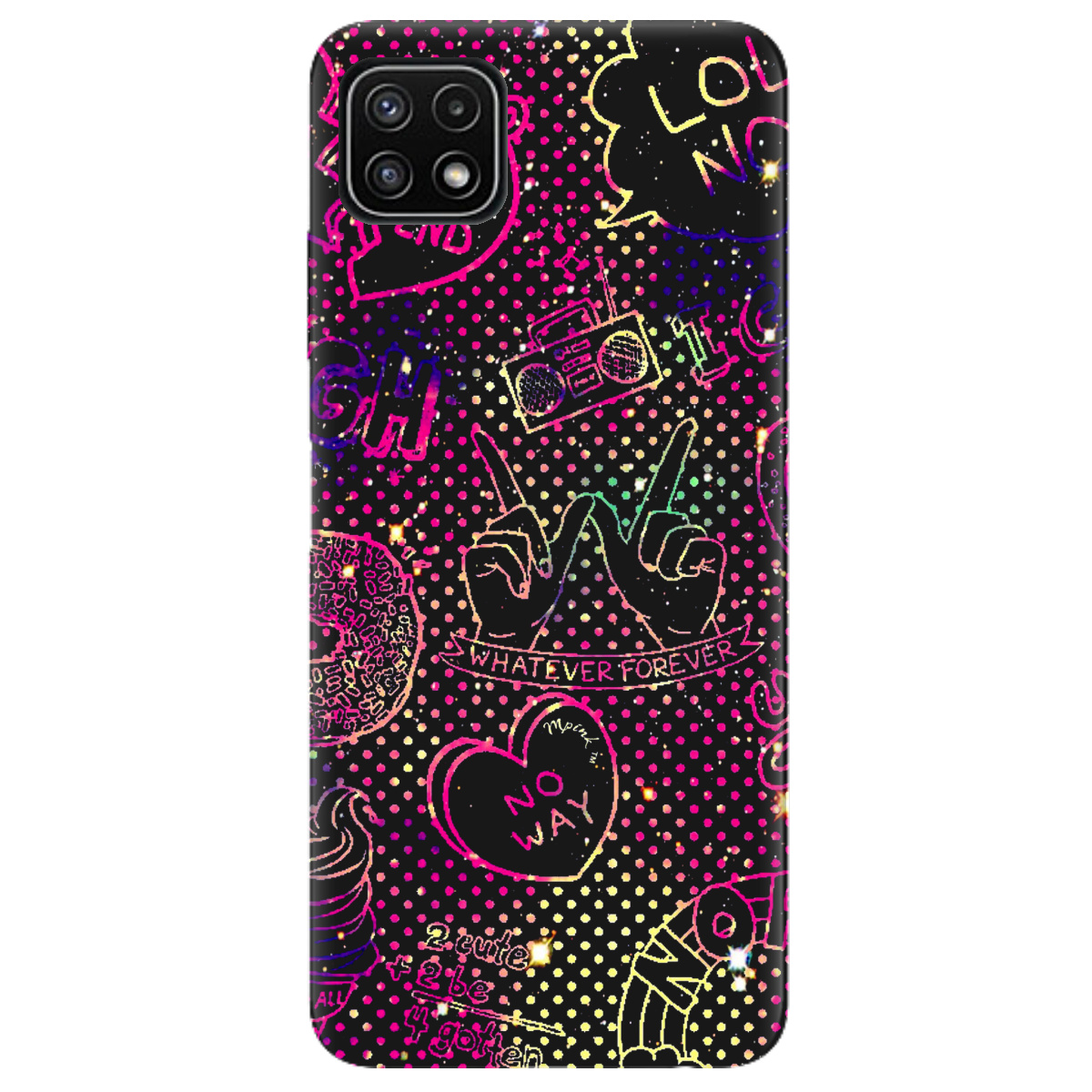 Чохол для Samsung Galaxy A22 5G чорний матовий soft touch Best friend - фото 1