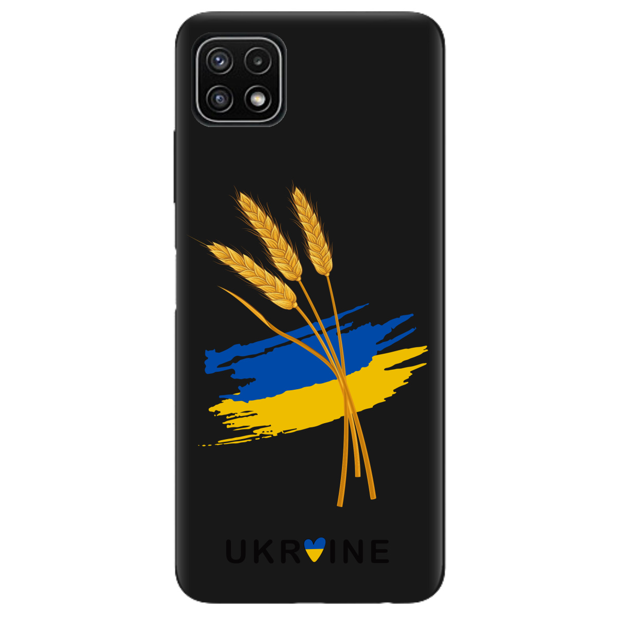 Чохол для Samsung Galaxy A22 5G чорний матовий soft touch Spikelets - фото 1