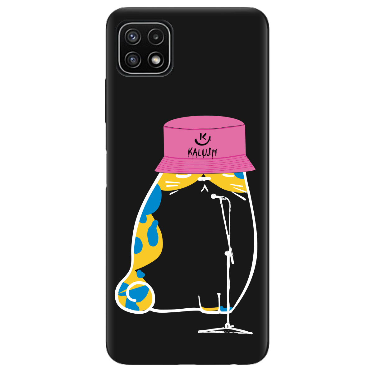 Чехол для Samsung Galaxy A22 5G черный матовый soft touch Калуш - фото 1