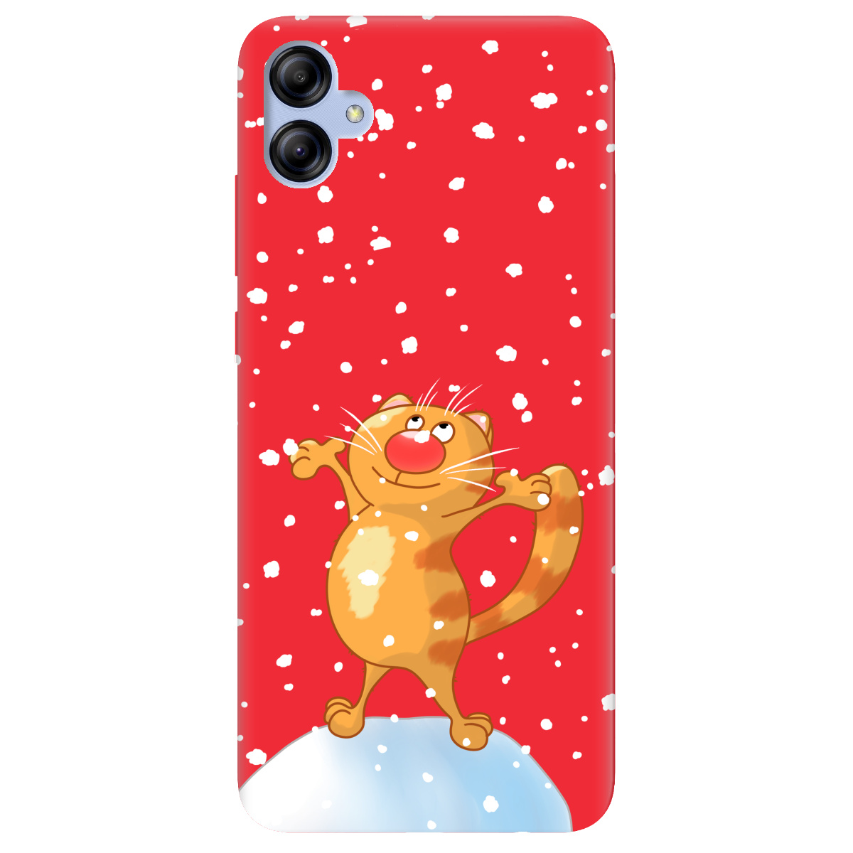 Чехол для Samsung Galaxy A04e ярко-красный матовый soft touch By Happy - фото 1