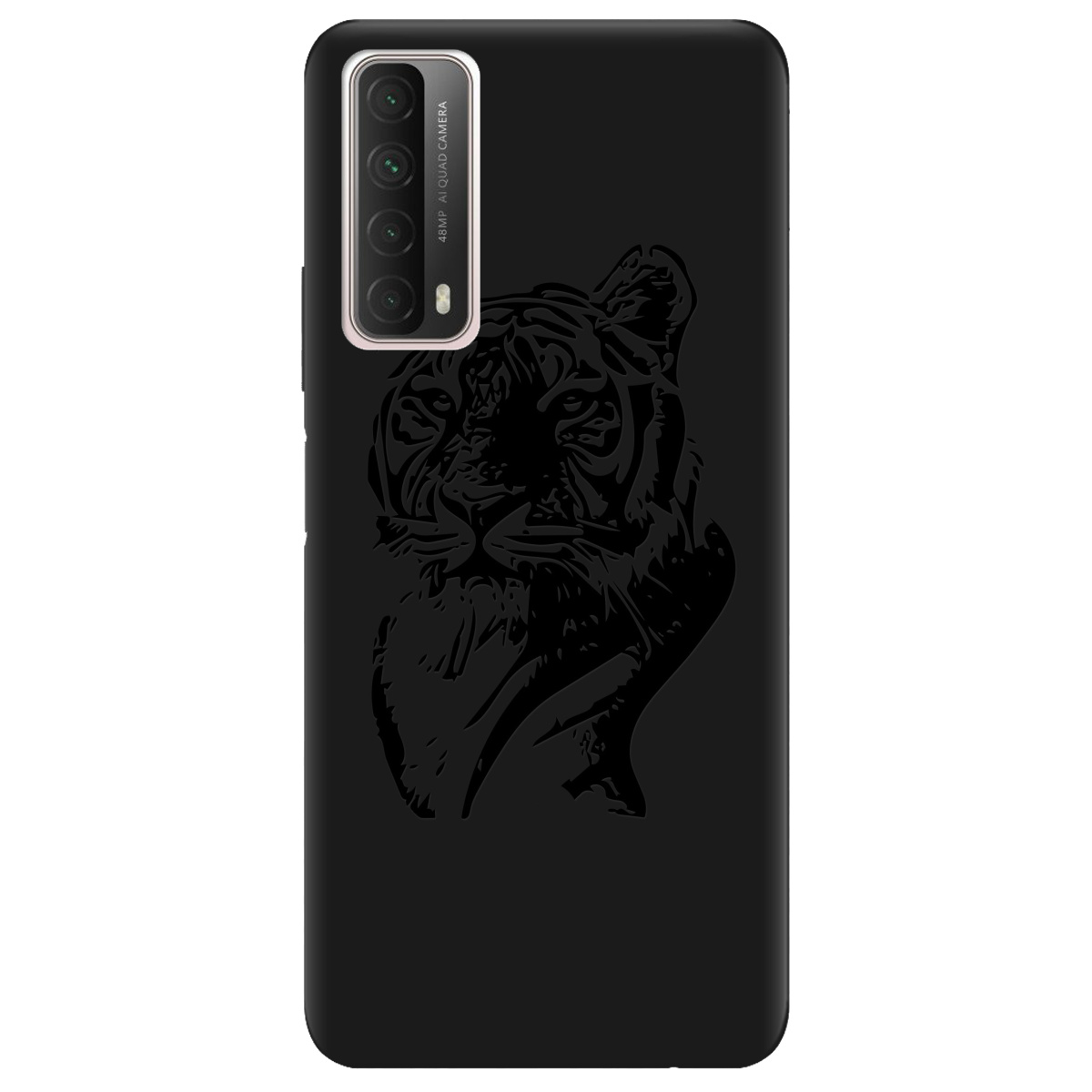 Чехол для Huawei P Smart 2021 черный матовый soft touch Tiger - фото 1