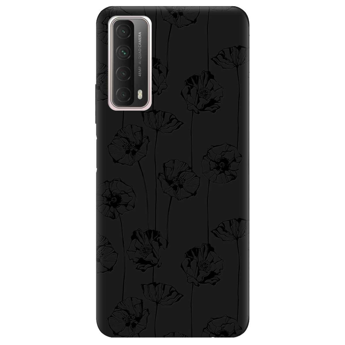 Чехол для Huawei P Smart 2021 черный матовый soft touch Mallow - фото 1