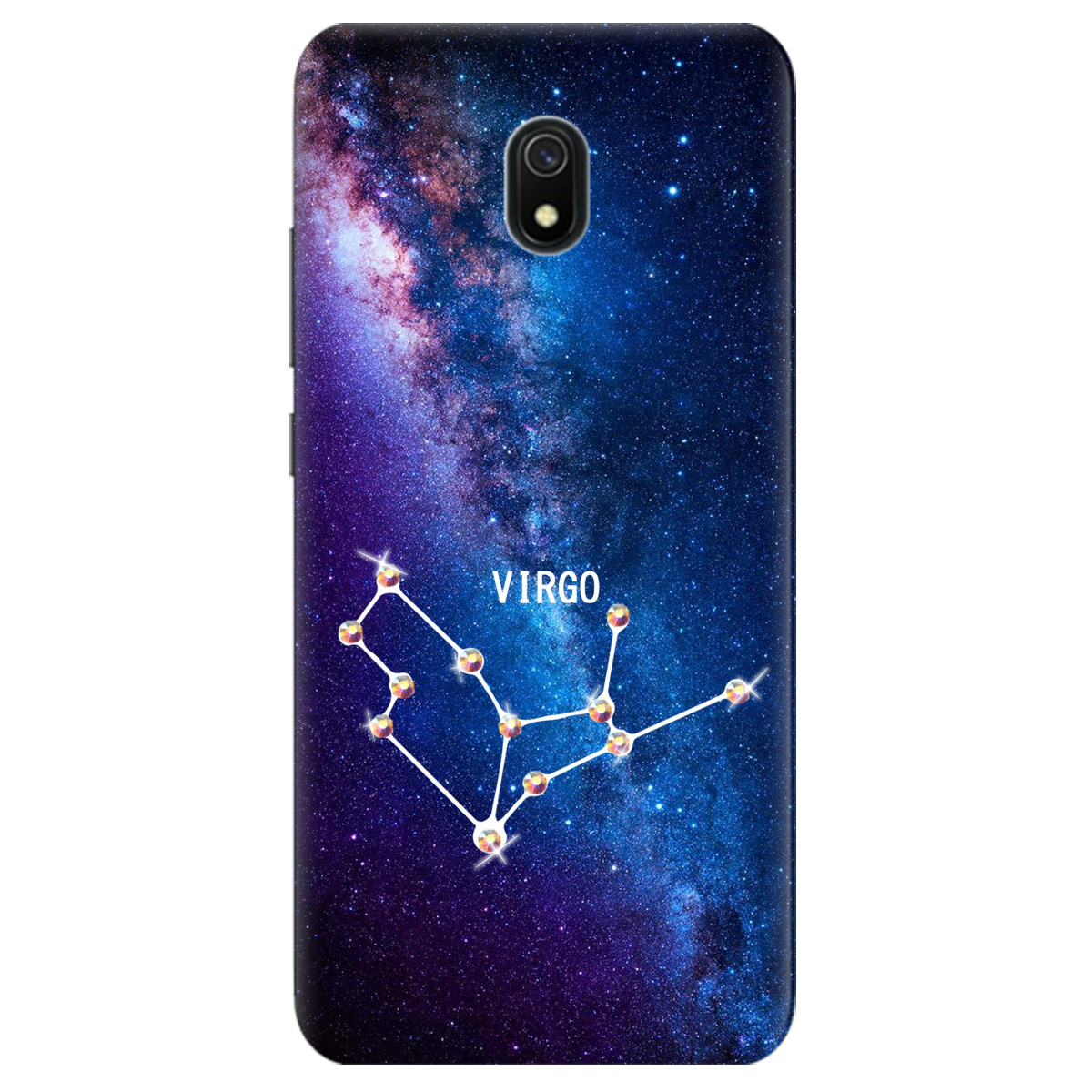 Чехол для Xiaomi Redmi 8A Virgo (Дева) со стразами - фото 1