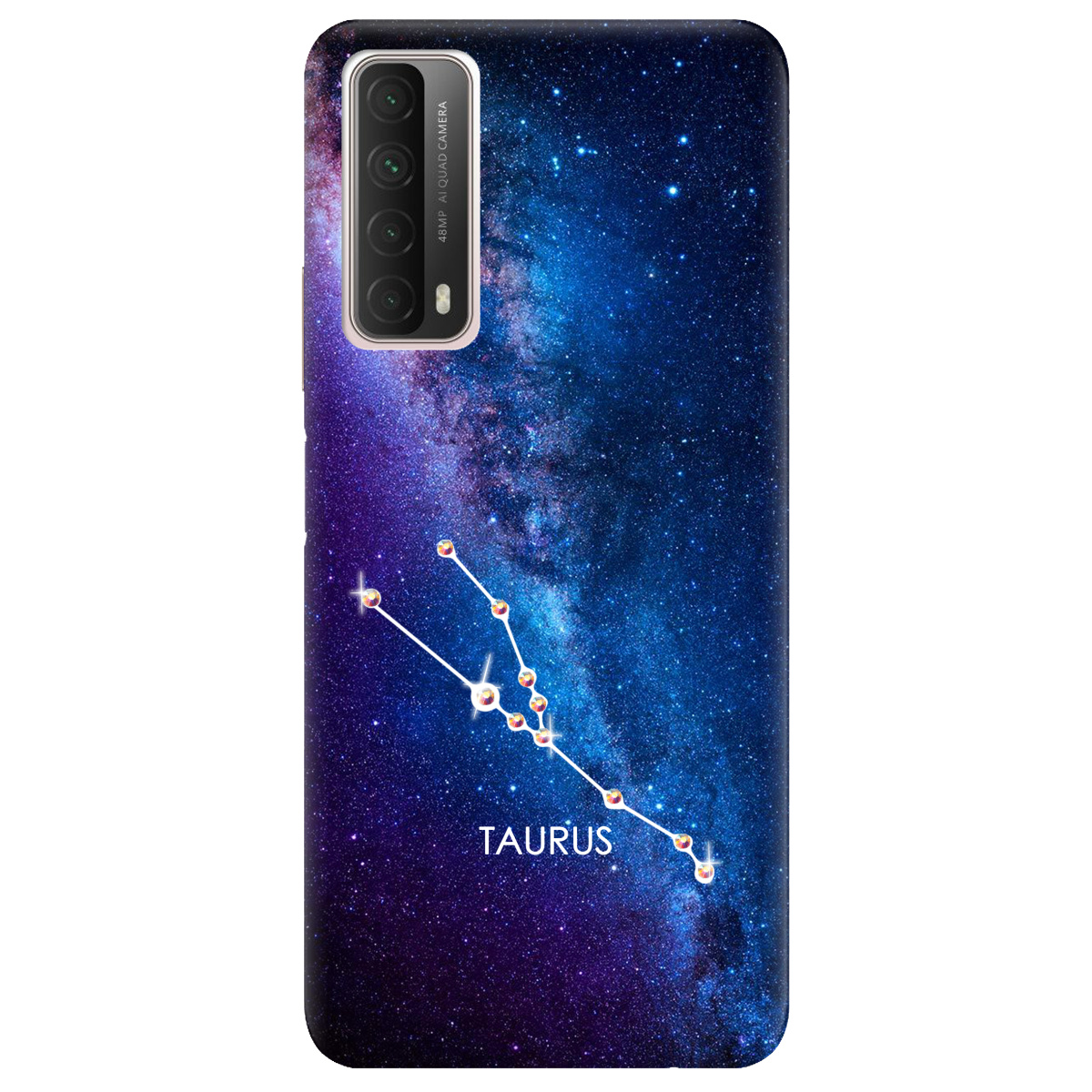 Чехол для Huawei P Smart 2021 Taurus (Телец) со стразами - фото 1