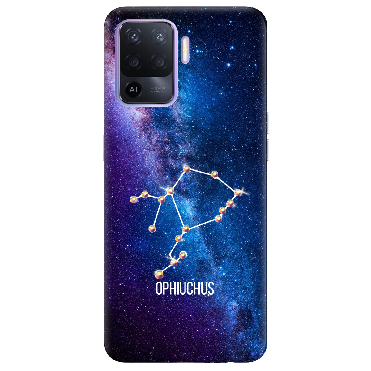 Чехол для Oppo Reno 5 Lite Ophiuchus (Змееносец) со стразами - фото 1