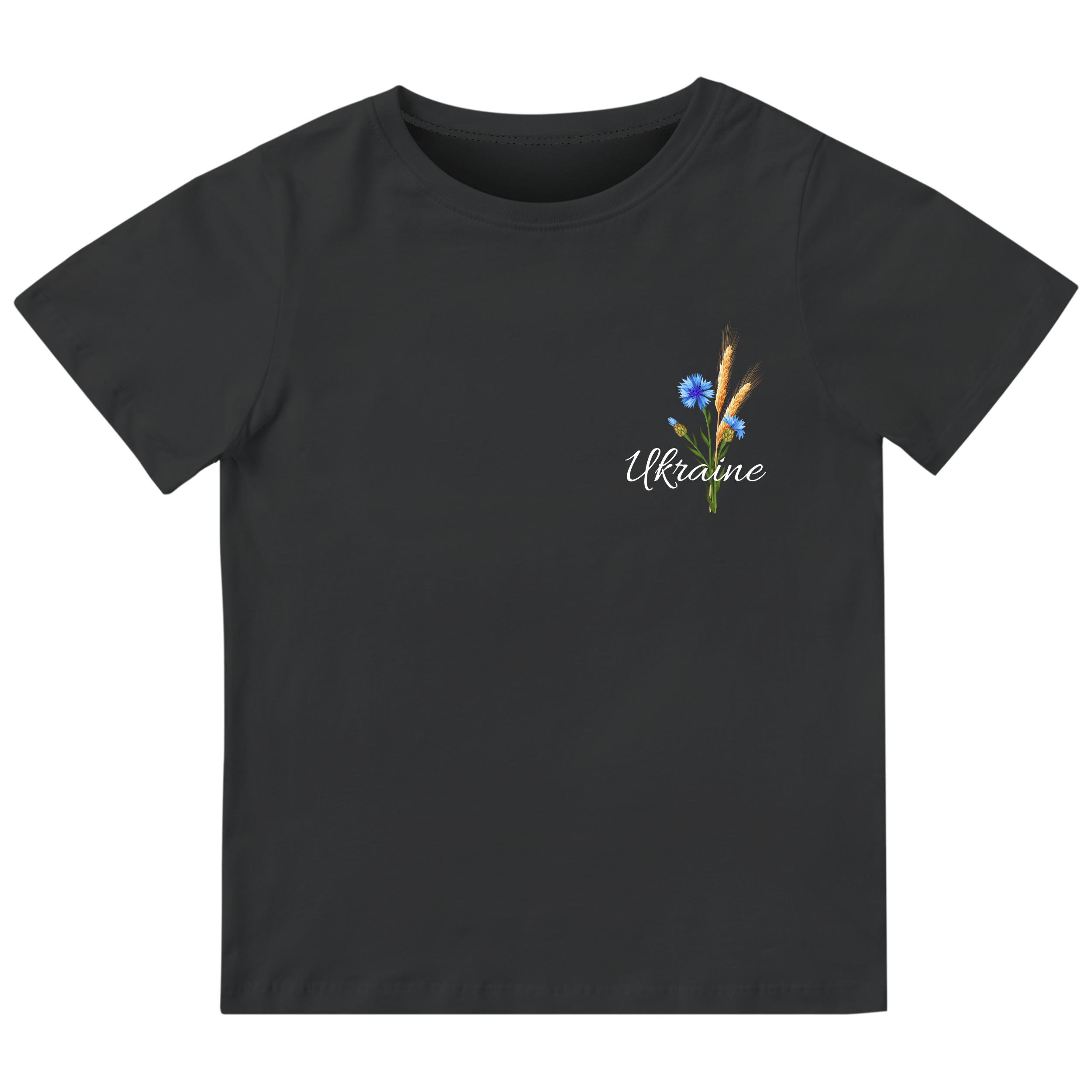 Футболка детская чёрная хлопок/эластан Волошкова Україна 152 - фото 1