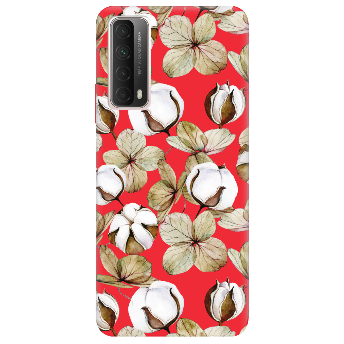 Чехол для Huawei P Smart 2021 ярко-красный матовый soft touch Бавовна - фото 1