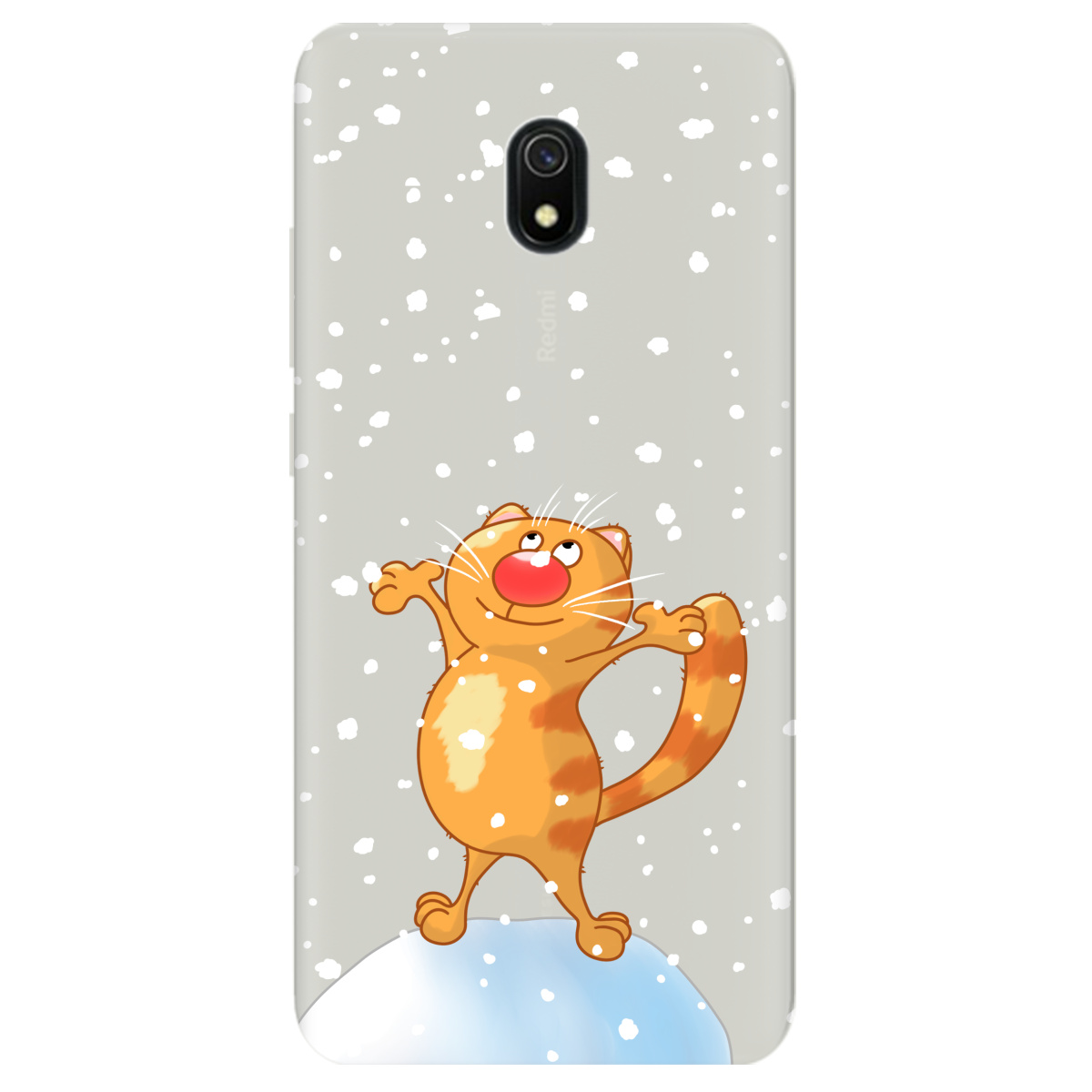 Чехол для Xiaomi Redmi 8A полупрозрачный матовый soft touch By Happy - фото 1