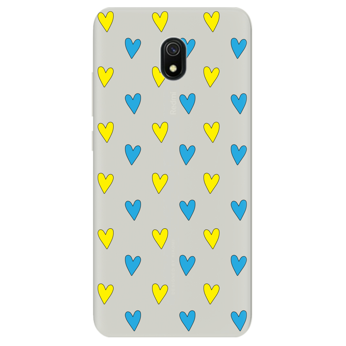 Чехол для Xiaomi Redmi 8A полупрозрачный матовый soft touch Серденько - фото 1