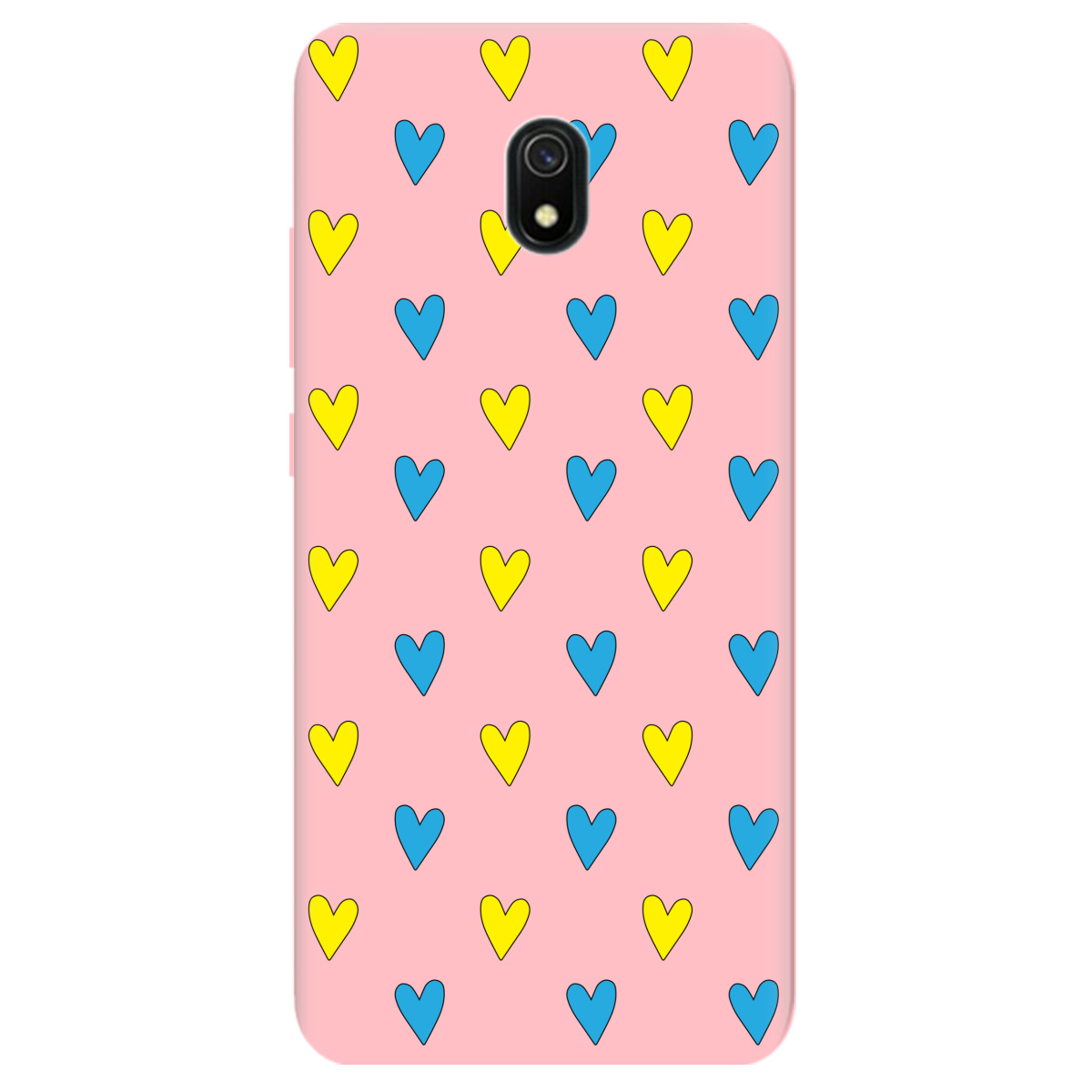 Чехол для Xiaomi Redmi 8A нежно-розовый матовый soft touch Серденько - фото 1