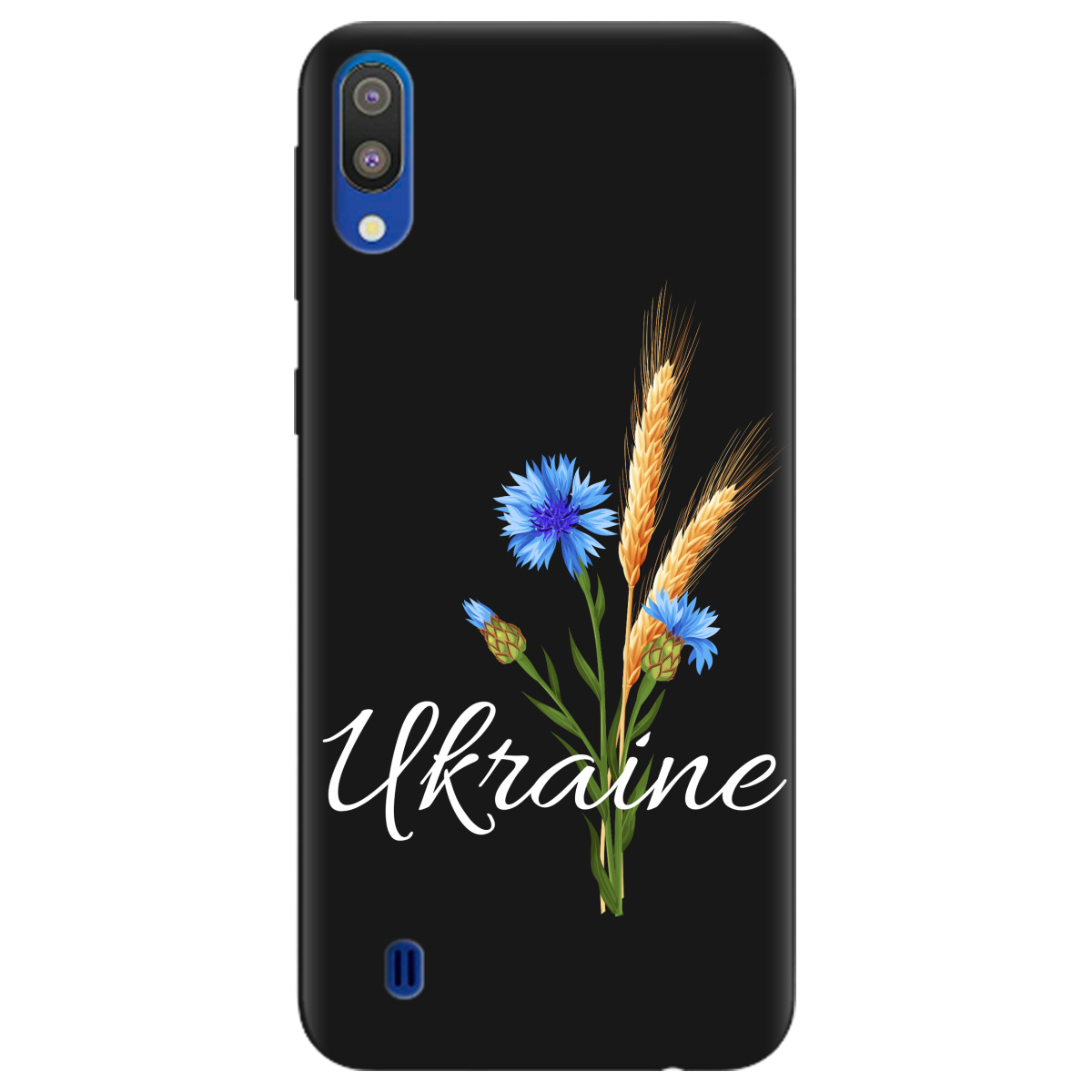 Чехол для Samsung Galaxy M10 черный матовый soft touch Незалежна Україна - фото 1