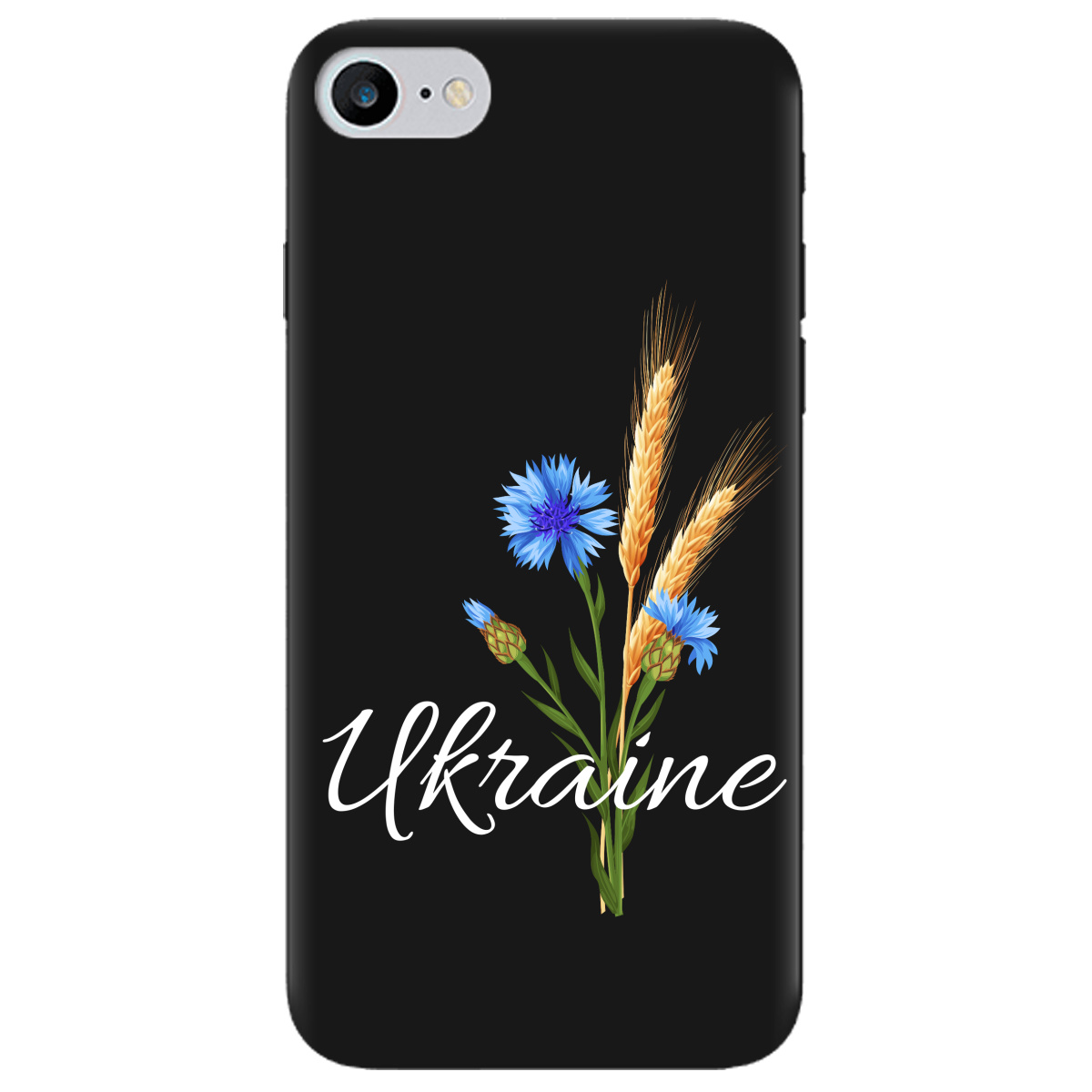 Чохол для Apple iPhone SE 2020 чорний матовий soft touch Незалежна Україна - фото 1